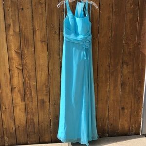 Bridesmaid dress with matching scarf
